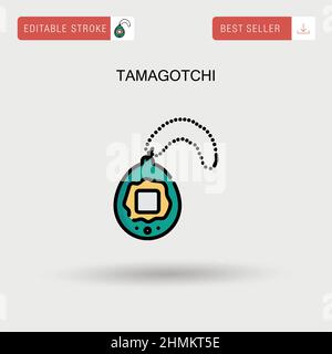 Tamagotchi Simple vector icon. Stock Vector