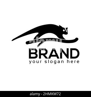Weasel logo vector. Flat design. Vector Illustration on white background. Stock Vector