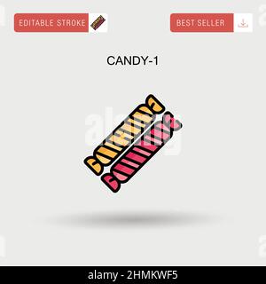 Candy-1 Simple vector icon. Stock Vector