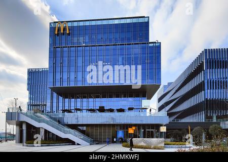 SHANGHAI, CHINA - FEBRUARY 10, 2022 - McDonald's Hamburger University on February 10, 2022 in Shanghai, China. Stock Photo