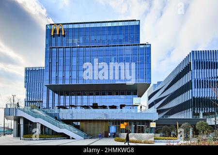 SHANGHAI, CHINA - FEBRUARY 10, 2022 - McDonald's Hamburger University on February 10, 2022 in Shanghai, China. Stock Photo