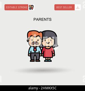 Parents Simple vector icon. Stock Vector