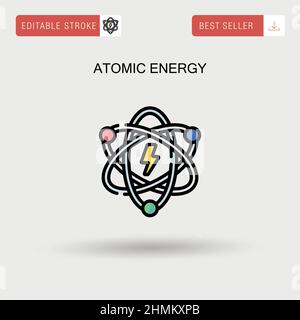 Atomic energy Simple vector icon. Stock Vector