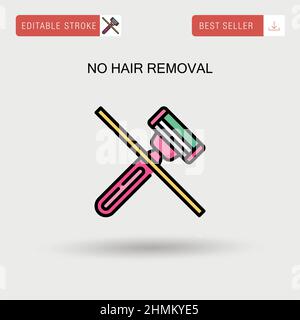 No hair removal Simple vector icon. Stock Vector