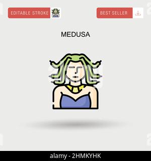 Medusa Simple vector icon. Stock Vector
