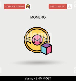 Monero Simple vector icon. Stock Vector