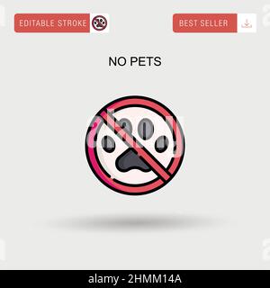 No pets Simple vector icon. Stock Vector