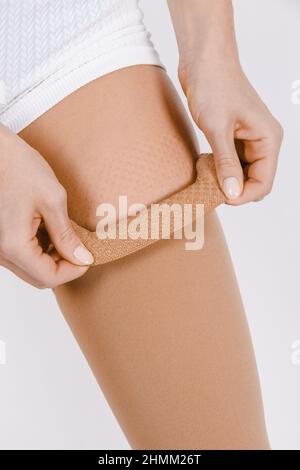 Compression hosiery. medical compression stockings and tights