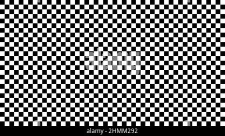 black and white chequered pattern background using small squares Stock Photo