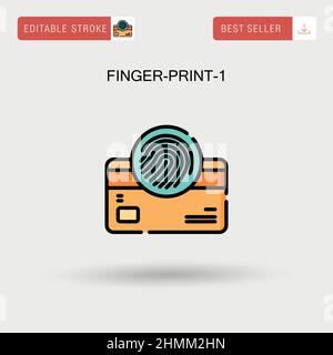 Finger-print-1 Simple vector icon. Stock Vector