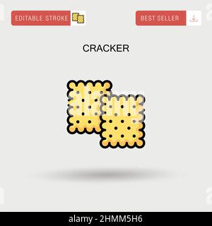 Cracker Simple vector icon. Stock Vector