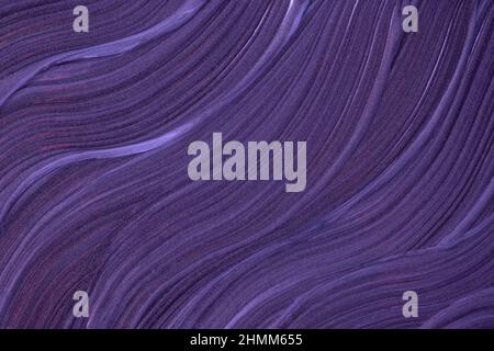 Abstract fluid art background navy blue colors. Liquid marble. Acrylic painting on canvas with dark purple gradient. Violet watercolor backdrop with w Stock Photo