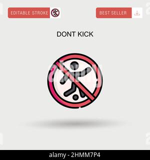 Dont kick Simple vector icon. Stock Vector