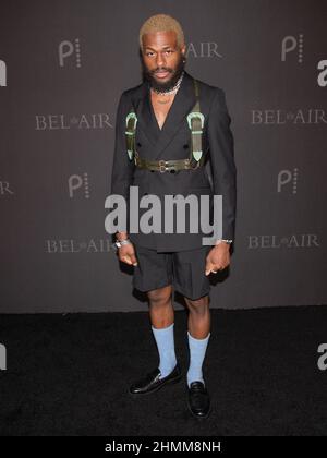 February 9, 2022, Barker Hanger, Santa Monica, California: Duckwrth attends Peacock's new series ''BEL-AIR'' premiere party and drive-thru screening experience. (Credit Image: © Billy Bennight/ZUMA Press Wire) Stock Photo