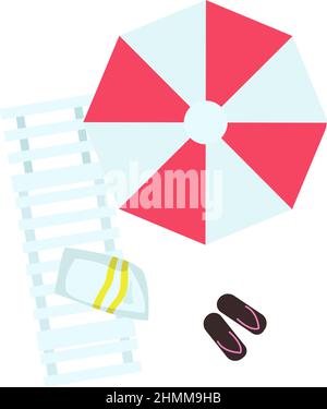 Beach activities equipment semi flat color vector object Stock Vector