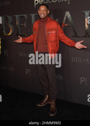 February 9, 2022, Barker Hanger, Santa Monica, California: Will Smith attends Peacock's new series ''BEL-AIR'' premiere party and drive-thru screening experience. (Credit Image: © Billy Bennight/ZUMA Press Wire) Stock Photo