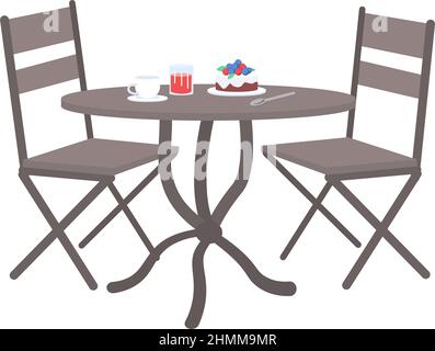 Outdoor furniture semi flat color vector object Stock Vector
