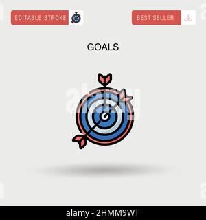 Goals Simple vector icon Stock Vector Image & Art - Alamy