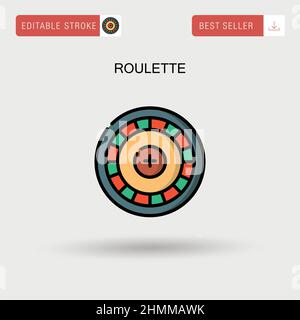 Roulette Simple vector icon. Stock Vector