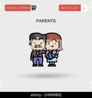 Parents Simple vector icon. Stock Vector