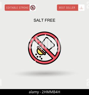 Salt free Simple vector icon. Stock Vector