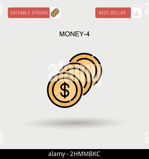 Money-4 Simple vector icon. Stock Vector