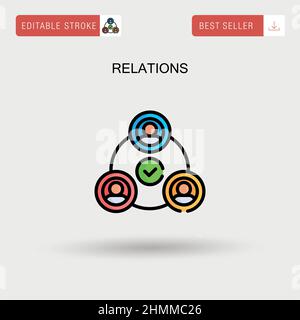 Relations Simple vector icon. Stock Vector