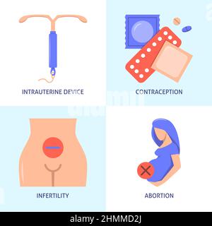 Miscarriage icon set in flat and line style. Pregnancy loss symbol ...