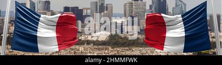 Flag of France 2022 French presidential election Stock Photo