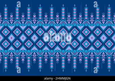 Pastel blue fabric ikat diamond horizontal seamless pattern background ...