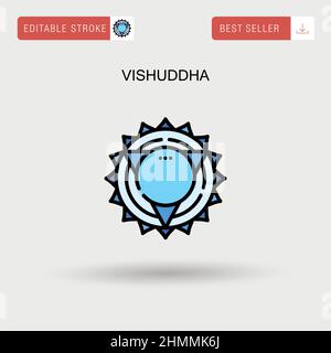 Vishuddha Simple vector icon. Stock Vector