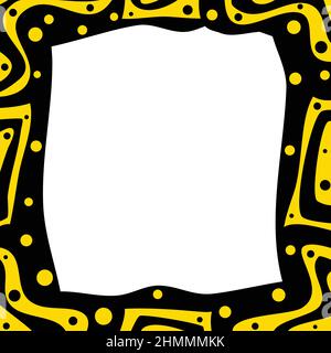 Yellow and Black Dot Stripe Template Banner. Vector Illustration. Stock Vector