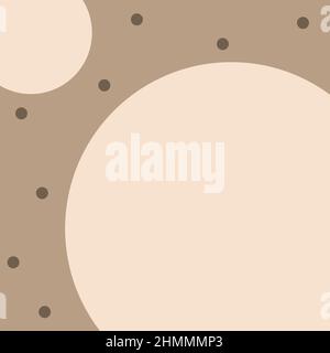 Brown Beige Tone Dots Banner Template. Vector Illustration. Stock Vector