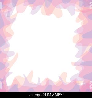 Purple, Orange, Pink, Blue Pastel Wave Template Banner. Vector Illustration. Stock Vector