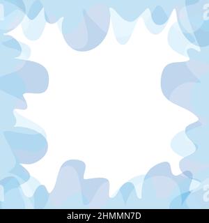 Blue Tone Pastel Cloud, Water Template Banner. Vector Illustration. Stock Vector