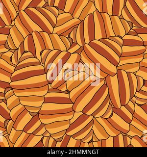 Croissant Seamless Background. Vector Illustration Stock Vector
