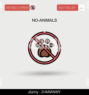No animals Simple vector icon. Illustration symbol design template for ...