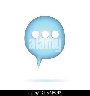 Speech, dialogue bubble, communication, - realistic icon. 3d vector. Stock Vector