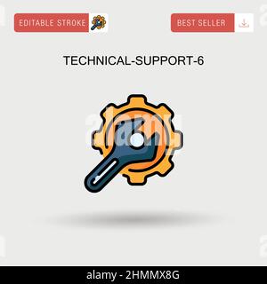 Technical-support-6 Simple vector icon. Stock Vector