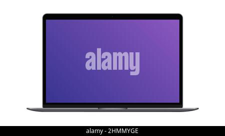 Isolated Pro Laptop 2021. Front View. New Model on White Background. Vector illustration Stock Vector