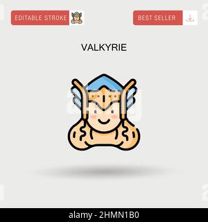 Valkyrie Simple vector icon. Stock Vector