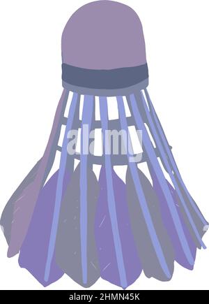 purple shuttlecock for playing badminton Stock Vector
