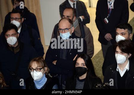 Rome, Italy. 11th Feb, 2022. Rome 11/02/2022 The Secretary of the Democratic Party Enrico Letta at the commemoration of Vittorio Bachelet at the Faculty of Political Sciences of the La Sapienza University Credit: Independent Photo Agency/Alamy Live News Stock Photo