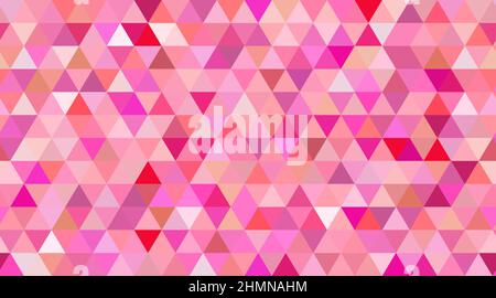 Abstract seamless pattern of colorful equilateral triangles. Geometric pink triangle texturefor celebratory design. Perfect fit for invitations, cover Stock Vector