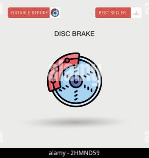 Disc brake Simple vector icon. Stock Vector