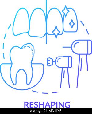 Reshaping blue gradient concept icon Stock Vector