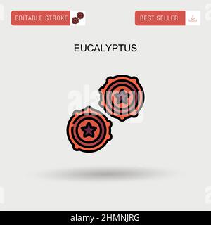 Eucalyptus Simple vector icon. Stock Vector