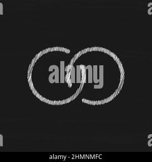 Wedding rings sketch vector icon. Wedding rings trendy illustration Stock Vector