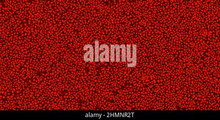 Fluffy red abstract dotted terry towel or carpet seamless pattern top view. Noise vector texture. Domestic cotton rug or mat closeup. Woollen soft can Stock Vector