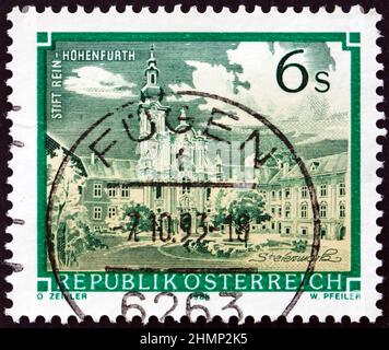 AUSTRIA - CIRCA 1984: a stamp printed in Austria shows Rein-Hohenfurth abbey, circa 1984 Stock Photo